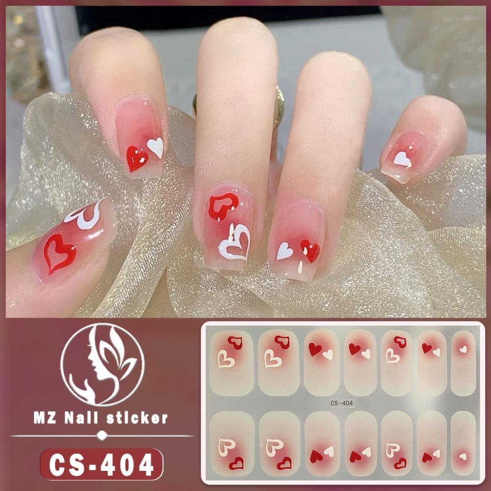 3D Nails Polish Wraps Nail Art Sticker Waterproof Gel Nail Stickers Set French Nail Decals Salon