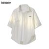 Mark Fairwhale Men's Ice Silk Short Sleeve Casual Shirt