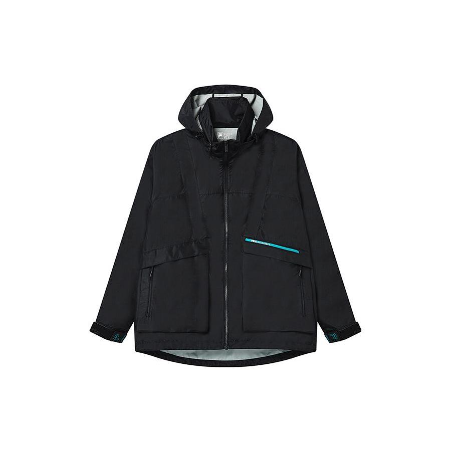 FILA Куртки Мужские Черные С Капюшоном Средней Посадки Прямого Кроя F51M239708F-BK L
