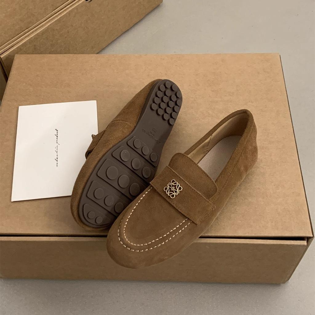 Casual versatile flat-soled loafers, one-pedal lazy shoes, soft-soled commuter shoes, Doudou shoes