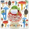 Frog and Mushroom Gashapon Toys Lovely Creative Simulation Mushroom Rain Frog Ornament Pendant Action Figure Toys