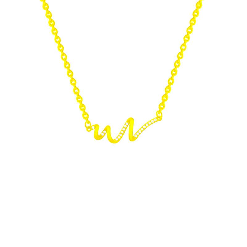 Hot neck stainless steel necklace jewelry female fashion temperament line pendant light luxury niche colorfast clavicle chain.