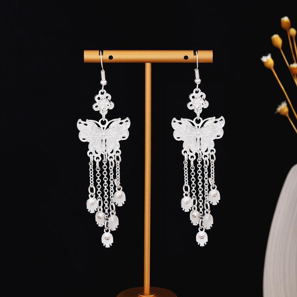 Miao Long Ethnic Tassel Earrings - Luxurious, High-end Fashion Jewelry