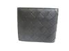 Authentic BOTTEGA VENETA Intrecciato Black Blue Leather Bifold Bill Wallet #a351  Refurbished