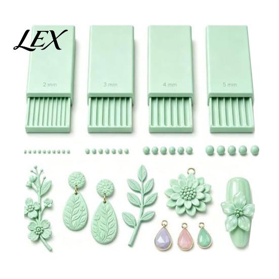 Handmade Craft Supplies 4Pcs/Set Clay Gel Ball Makers, Polymer Rollers, 2mm 3mm 4mm 5mm DIY Bead Maker Sphere Shaper Nail Art Rollers for 3D Flowers,