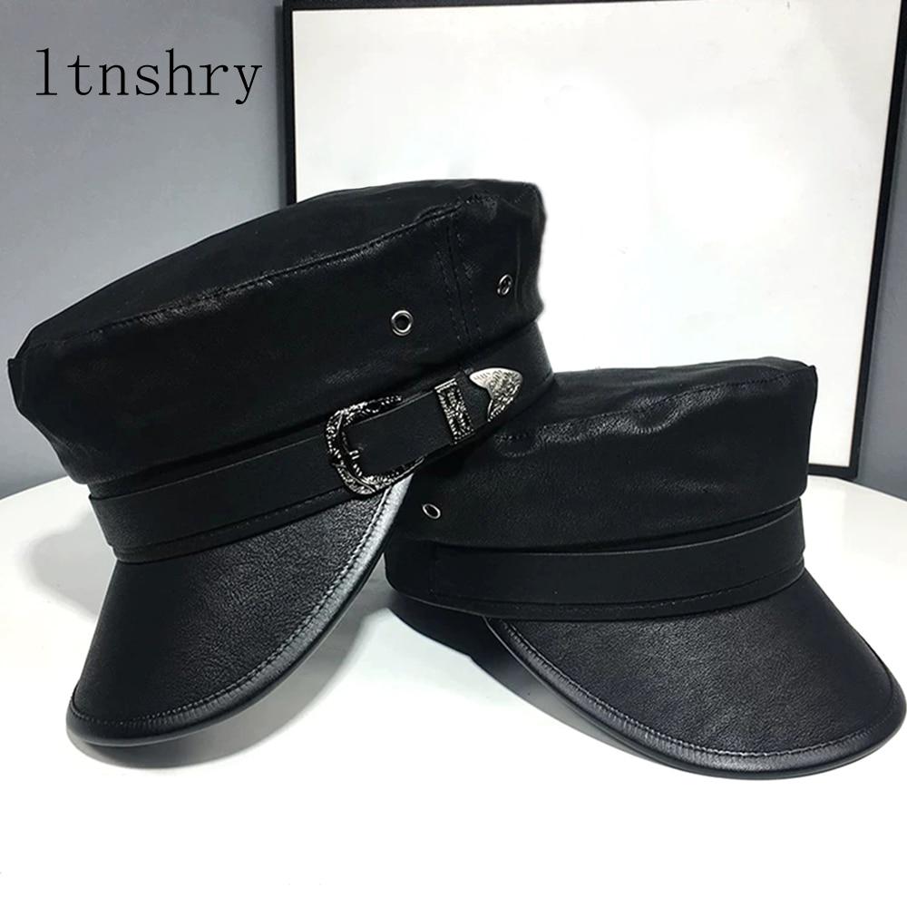 Buy New Fashion PU Leather Military Hat 