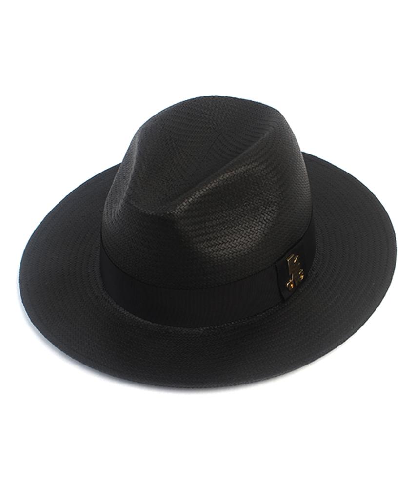 Yunibeosyeolkemiseuteuli Summer Basic Line Black Fedora Summer Hat