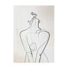 Abstract Line Canvas Painting, Beautiful Elegant Woman Flower Prints, Wall Art, Pictures, Living Room, Home Decoration