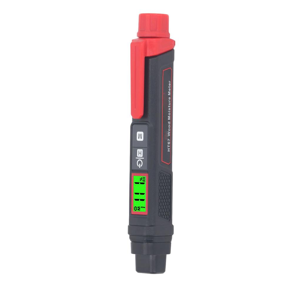 Portable Moisture Meter Pin Type LCD Screen Digital Moisture Tester for Wall and Wood Humidity