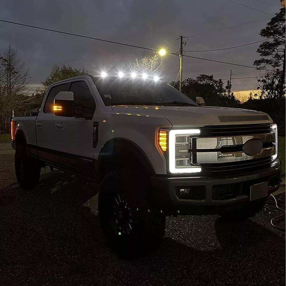 Waterproof No Drill Car Cab Lights Amber Truck Cab Lights for Trucks/Cars/SUV Cars Accessories