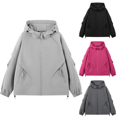 Men's Waterproof All-purpose Hooded Jacket Jacket Loose Casual Outdoor Windbreaker Jacket