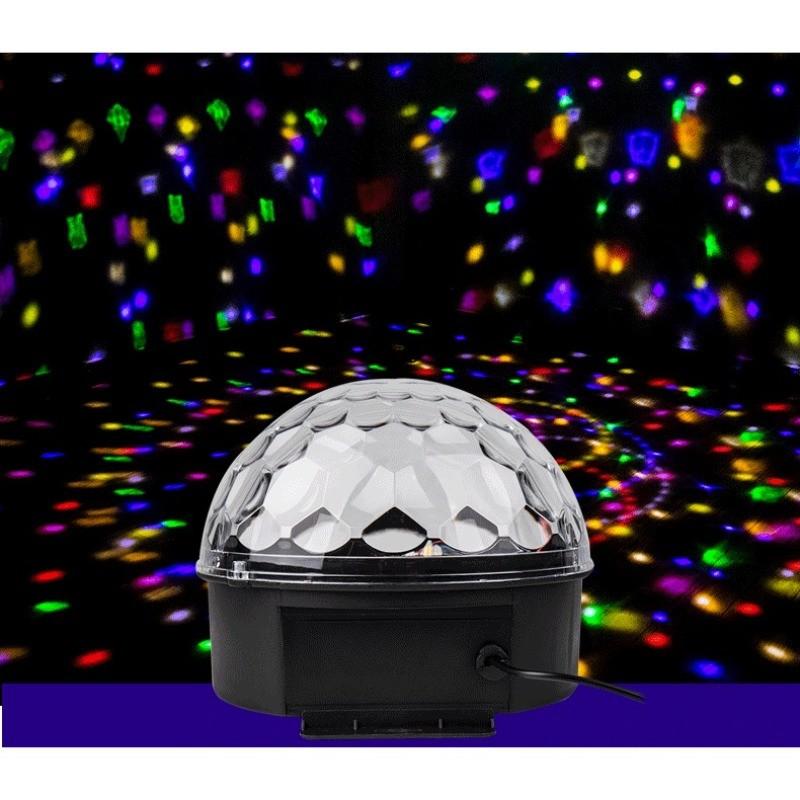 LED Crystal Magic Ball Disco Ball Party Lights Portable Magic Stage Party Light Halloween Decorations Bar Wedding Strobe Lamp