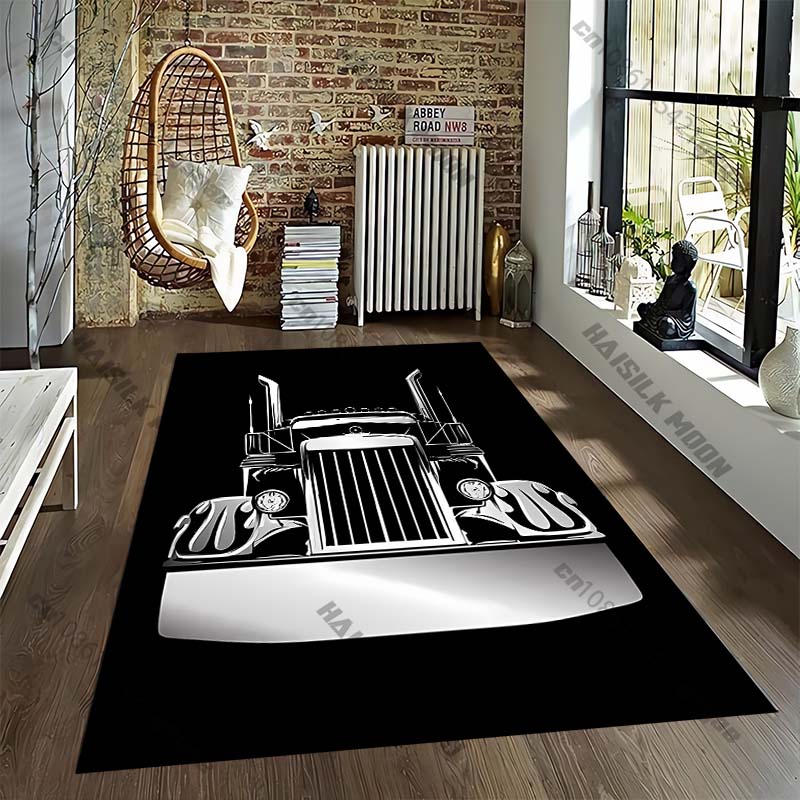 

Retro Truck Pattern Rug Carpet for Living Room Bathroom Mat Creative Doormat Carpet for Bedroom Home Decor Alfombras Cool 40x60cm