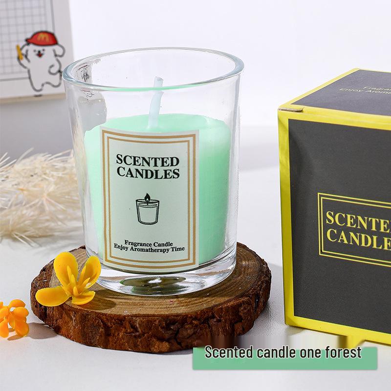 White Frosted Glass Scented Candle: High-End, Atmospheric, Creative Souvenir