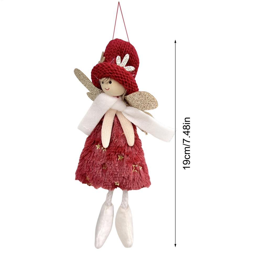 Christmas Angel Ornaments For Tree Plush Angel Wings Decor Angel Doll Pendants Christmas Angel Wings Ornament For New Year