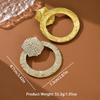 Fashionable irregular rhinestone round earrings with light luxury style design, high-end temperament earrings for women