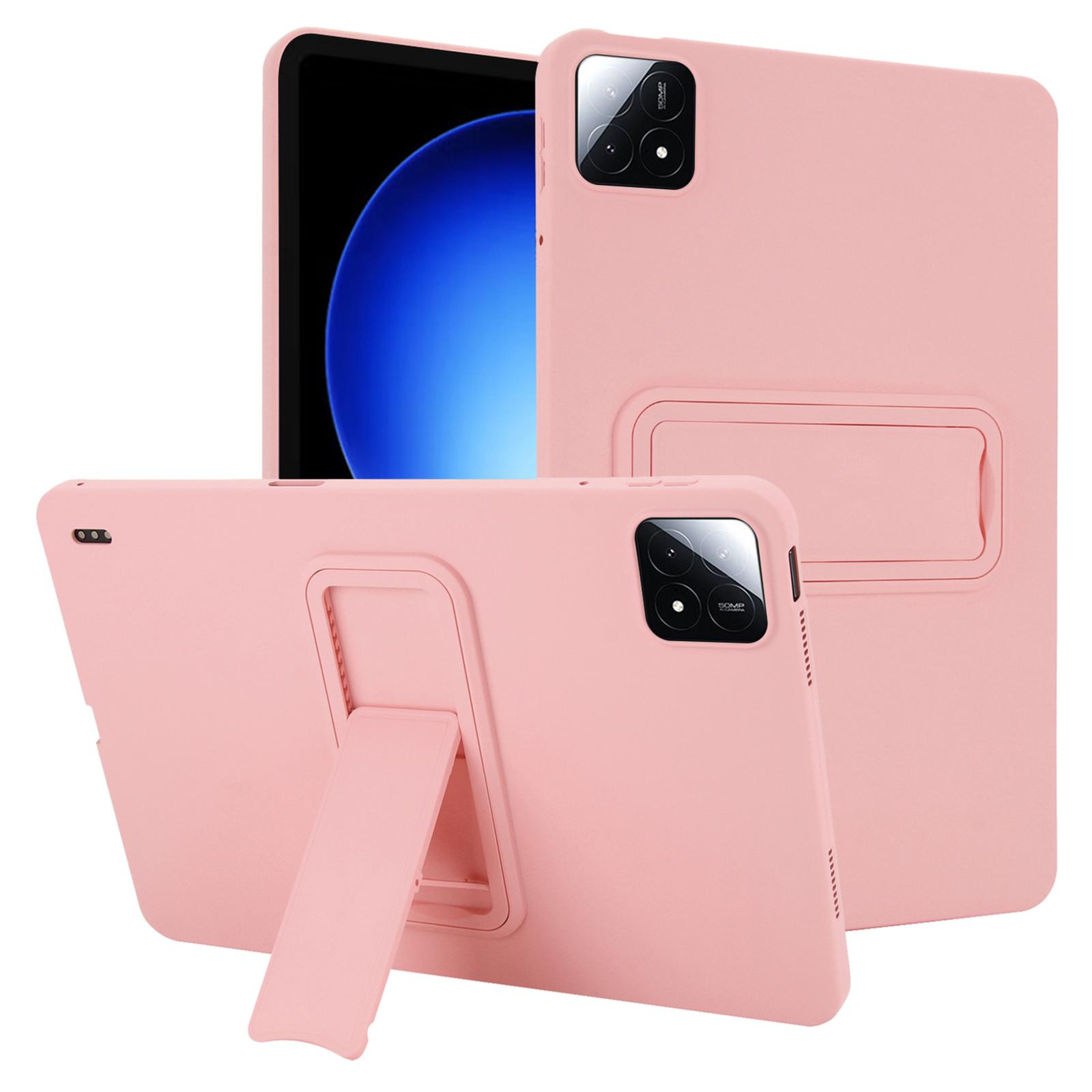 

Для Xiaomi Pad 6S Pro 12.4 Чехол ТПУ+ПК Приятный на ощупь Подставка Чехол для планшета Pink