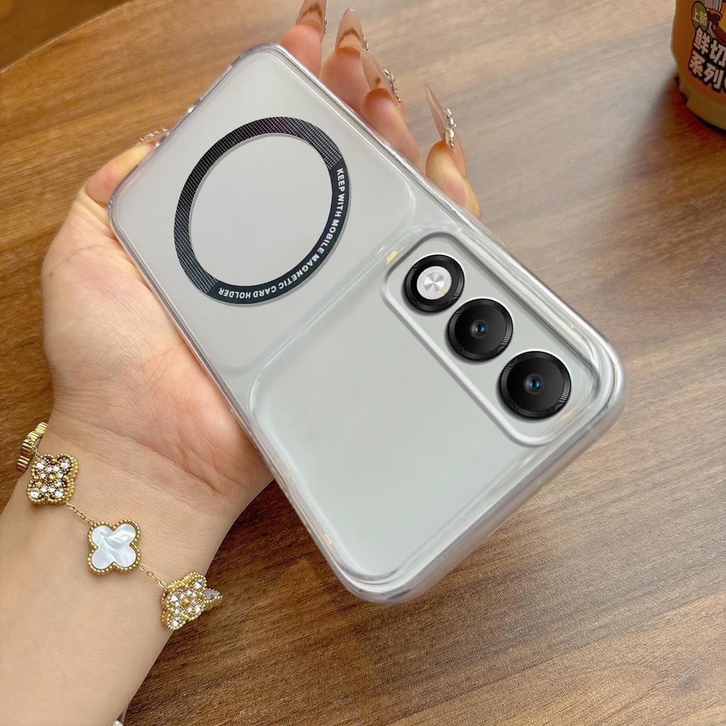 Case for OPPO A5i Pro 4G/5G Wireless Charging Magnetic Ring Casing Anti-Fingerprint Matte Cover