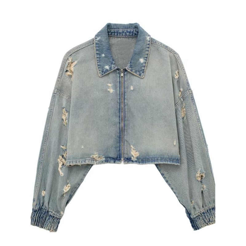 Kaslead Fashion Wind Denim Short Jacket