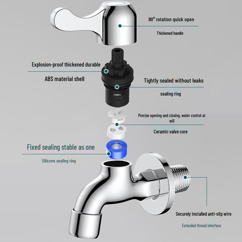 Brass Single Cold Mop Sink Faucet