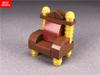 Non-Toxic Set Moc Bricks Diy Brown Classical Desk And Chair And Bookshelf Building Blocks Assembled Toys For Children Kids Xmas Gifts