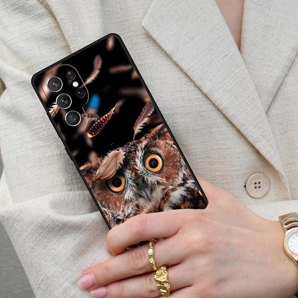 Owl Animal Pattern Cell Phone Case for Samsung Galaxy S26 Ultra S25 S24 S23 S22 S21 S20 Note10 Cover