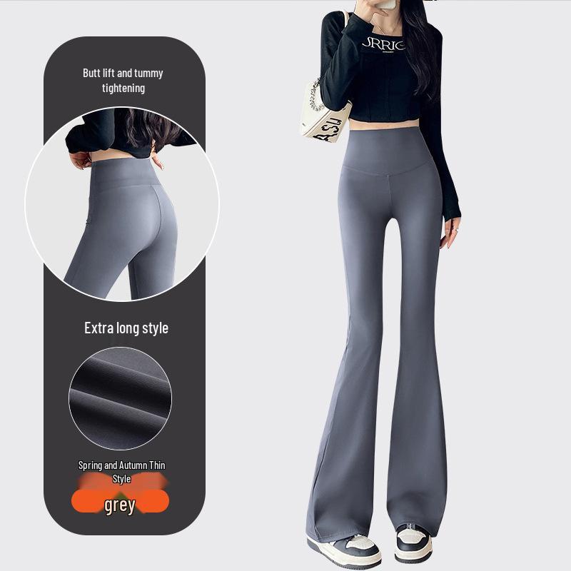 

High-Waist Tummy Control Grey Flare Yoga Pants – Autumn/Winter 2025 Collection 3XL