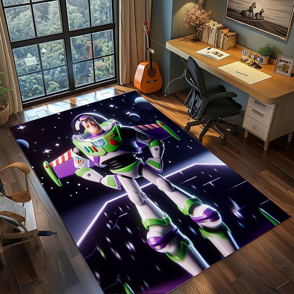 Buzz Lightyear Rug Carpet Large Area Rug Non Slip Washable Floor Mat Gamer Room Bedroom Home Decor