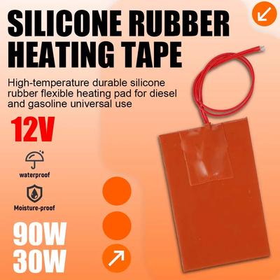 30W/90W Engine Oil Tank Heater Pad Silicone Flexible Waterproof Silicon Heater Pad For 3D Printer Heater Car Accessories