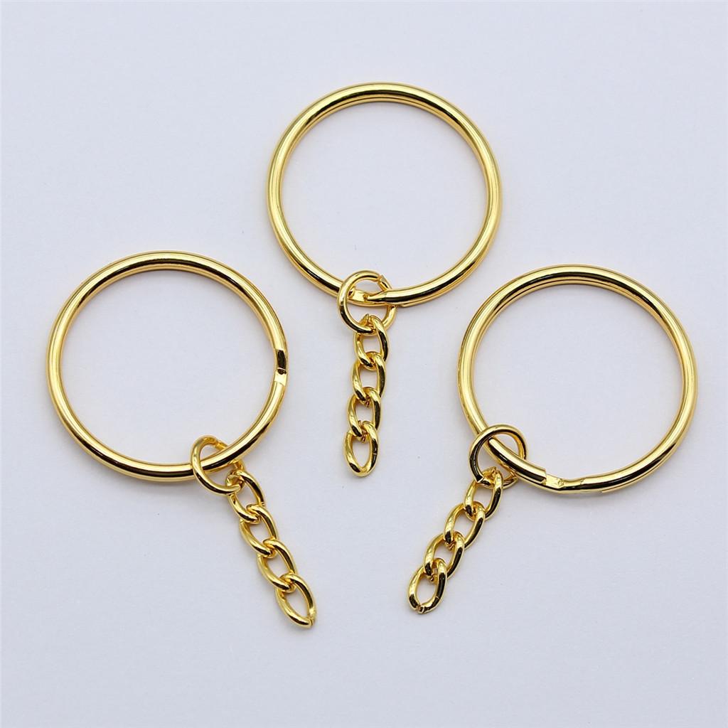 Zubehörteile 25-30mm Schlüsselanhänger 3 Größen 7 Farben Minimalistische Schmuckkomponenten QA005