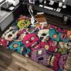 1pc Zombie Apocalypse Chair Mat: Colorful Skulls and Eyes Office Rug - Festival Gift, Universal for Seasons, Suitable for Home Decor, Gaming Room, Bed
