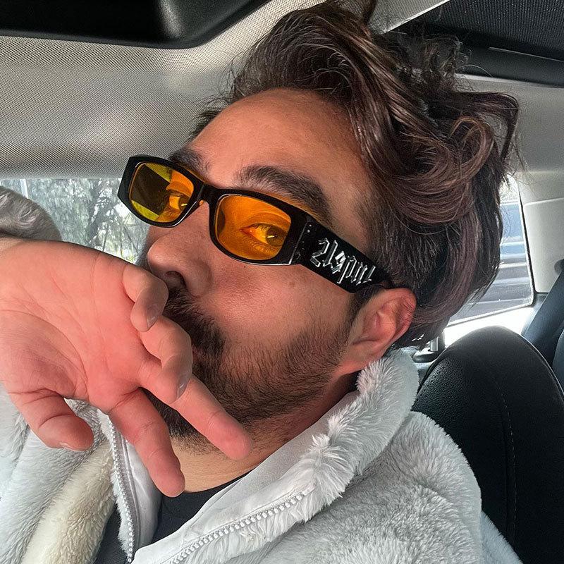 Hip Hop Small Classic Men Women Fashion Sunglasses Designer Square Brand Unisex Glasses Stylish Popular Trend Shades