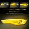 Car Strip Headlights 2pcs LED Car Strip Headlights Daytime Running Light Flexible Waterproof White Turn Signal Yellow Brake Flow