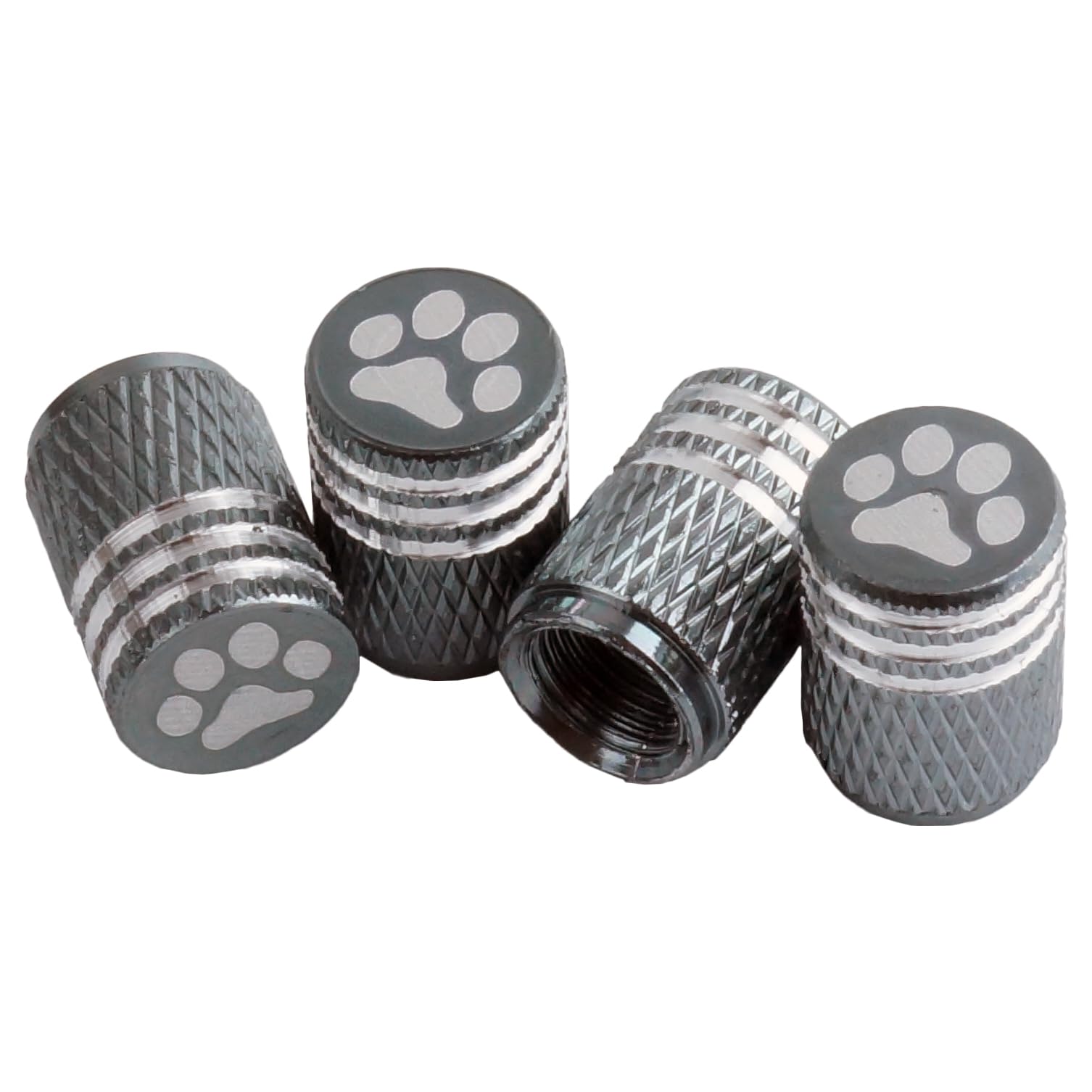 

prendre Valve Caps Air Valve Caps 4pcs Tire Paw Customized Aluminum Alloy (Gray) PR-NIKUVAL22-HAI