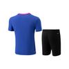Li Ning Badminton Series Logo Print V-Neck Short Sleeve T-Shirt And Shorts Casual Sports Set Unisex Sports Set AATT039-3