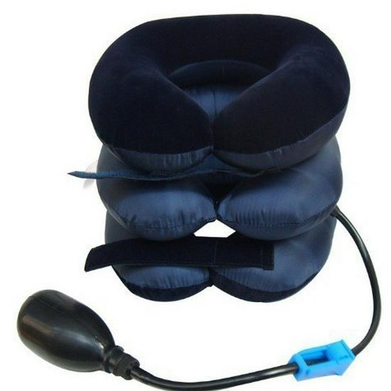 Jia He Neck and Shoulder Support: Three-Layer Half-Velvet Blue Cervical Traction Device