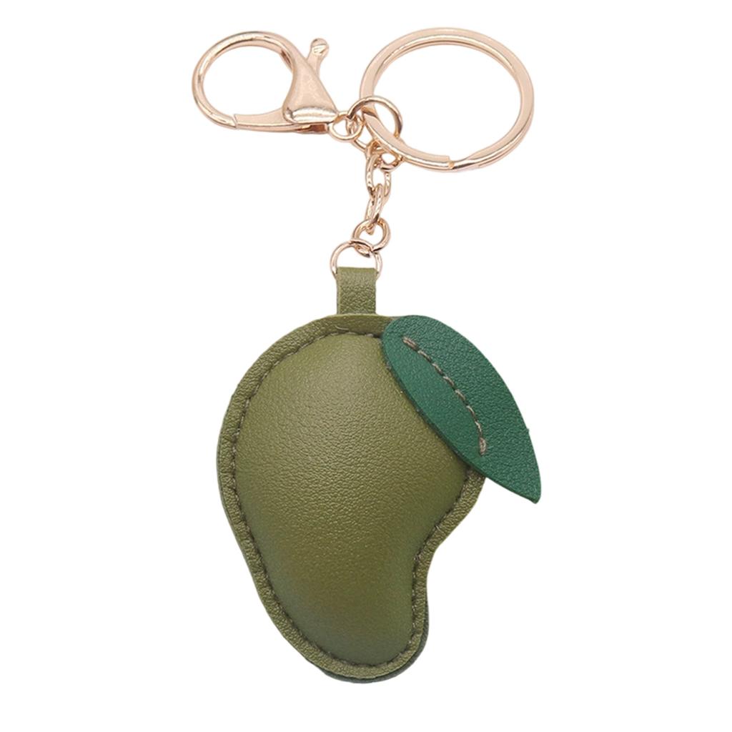 Practical Fashionable Key Holder Leather Fruit Keychain Creative Bag Charm Leather Texture for Students Professional