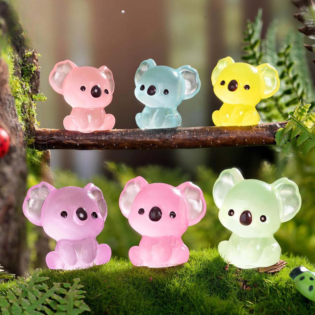 Glow-in-the-dark Koala Micro Landscape Gardening DIY Crystal Ball Decoration Accessories Cute Little Koala Resin Decoration