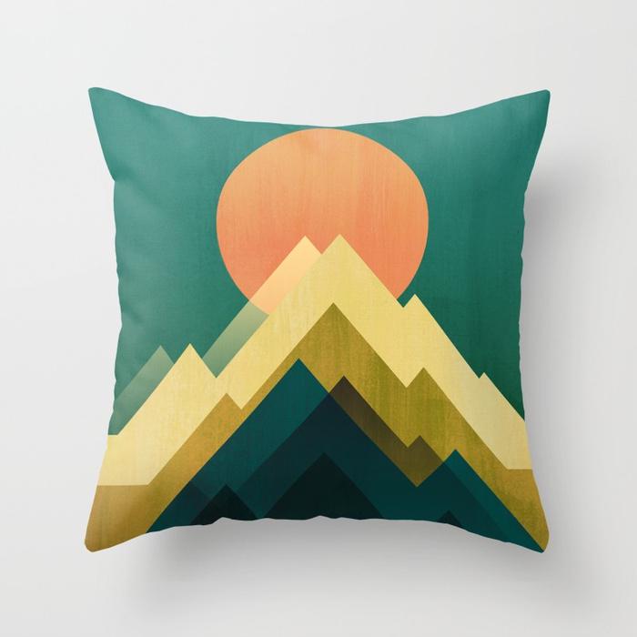 New Minimal Lines Abstract Pillowcase Sun Mountain Cushion Cover Home Sofa Chair Decor