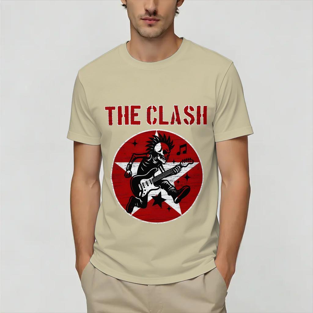 Unisexs Vintage The Clash T Shirts 100 Cotton Clothing Funny Short Sleeve Round Neck Tees Plus Size TShirt