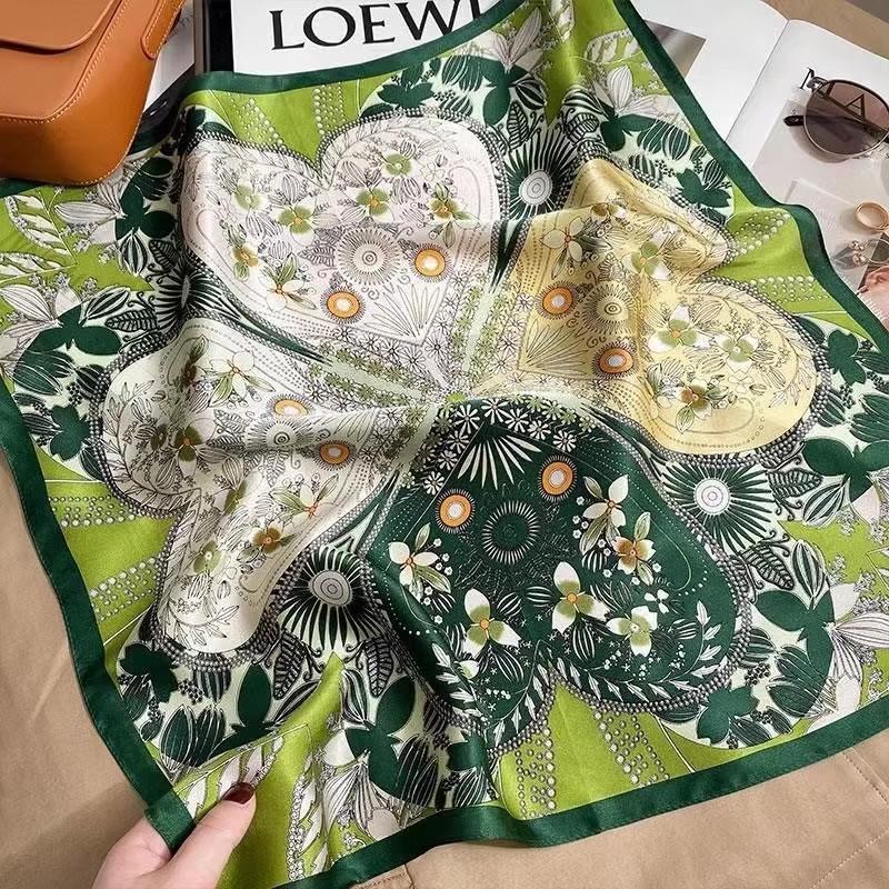 New 70x70cm Square Scarf Women Spring Summer Thin Sun Protection Neck Protection Tie Headband Versatile Scarves Party Gift