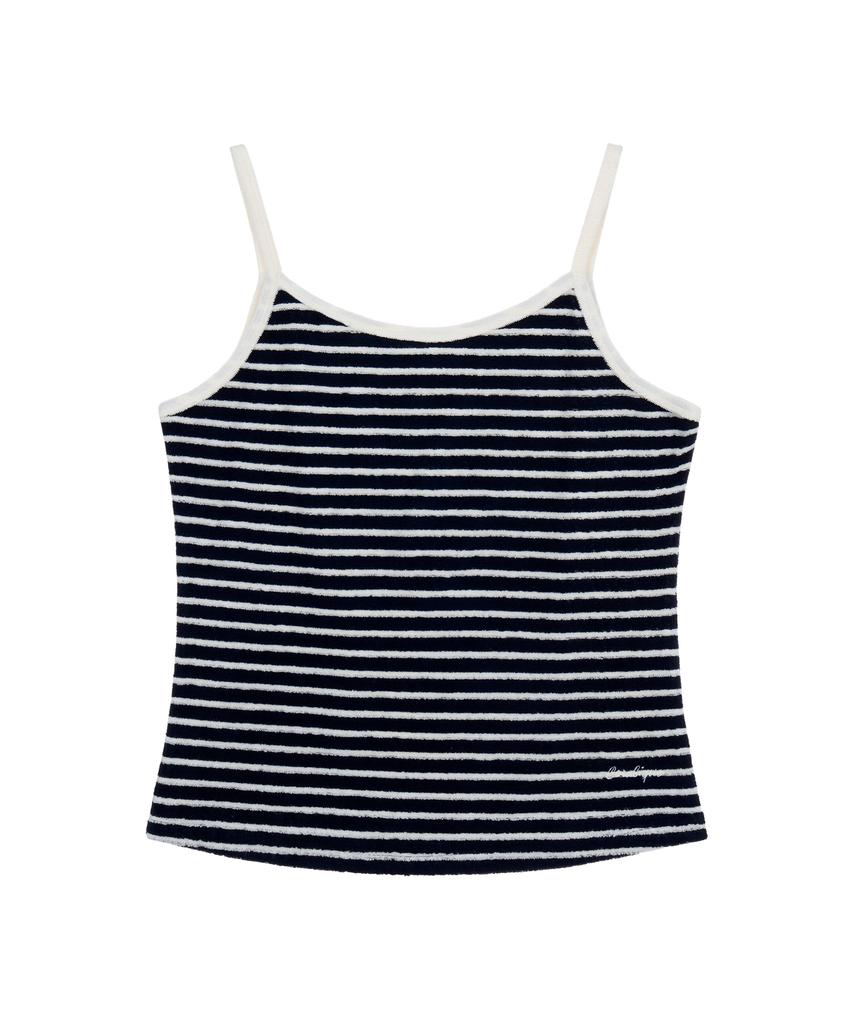Kolallikeu Marine Terry Stripe Sleeveless Navy