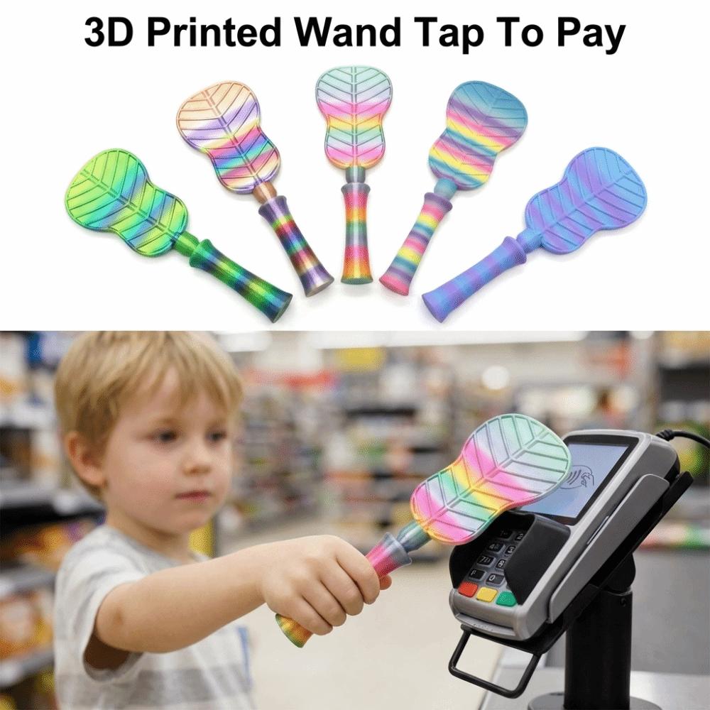 Creative 3D Print Wand Tap To Pay Convenient Checkout Portable Telescoping Credit Card Holder Funny Cute Magic Wand Holder