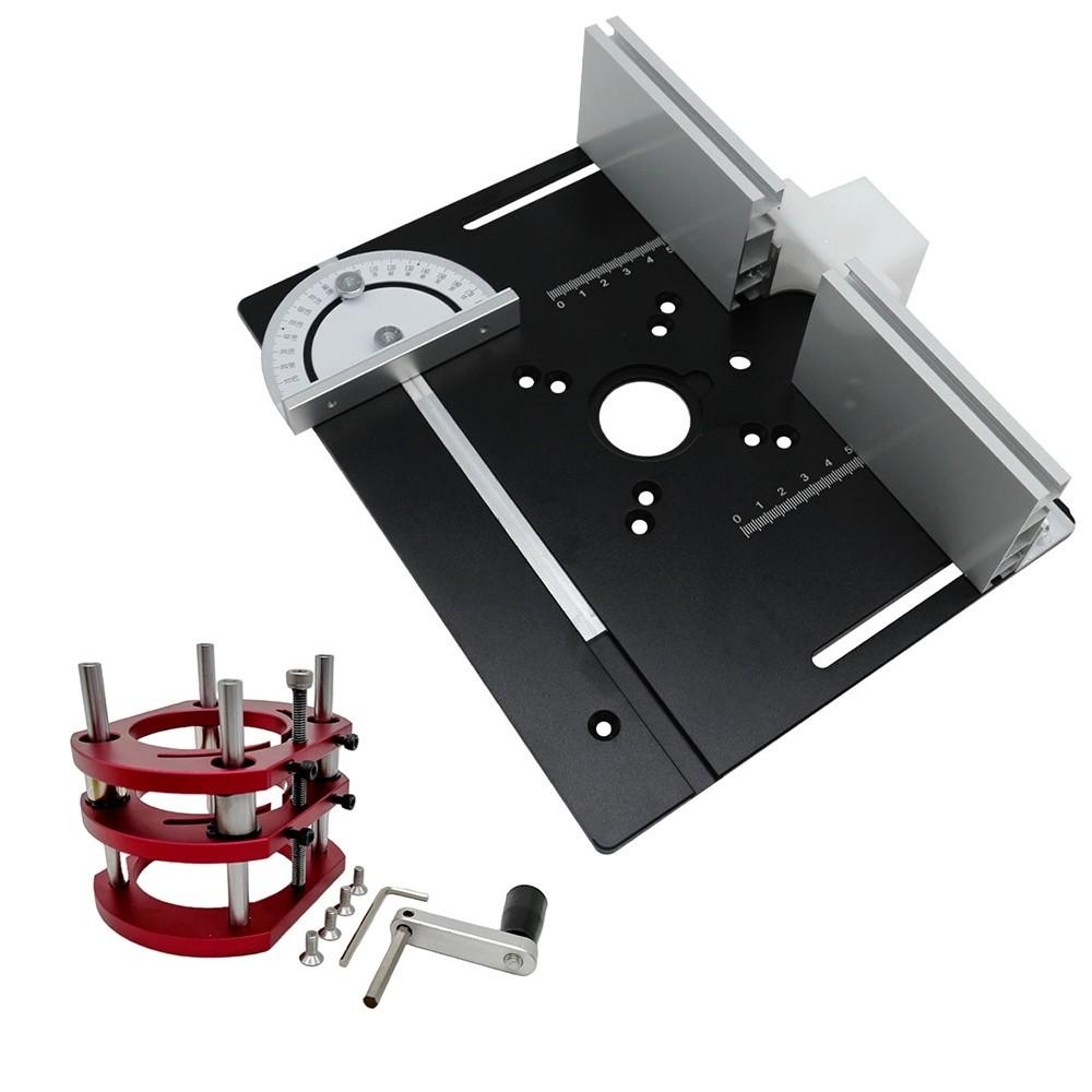 

Router Lift System And Aluminum Router Table Insert Plate Woodworking Benches Table Saw Multifunctional Trimmer Engraving Machine