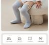 Spring-Autumn Loose-Fit Knee-High Baby Socks: Solid Color, Seamless, Class A, 3D Tube Design for Newborns
