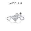 26 Style CZ Heart Flower Infinite Symbol Link Chain Ring 925 Sterling Silver Hearts Adjustable Rings For Women Jewelry