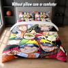 Naruto Design Bed Bedding Set 1 Duvet Cover + 2 Pillowcases Soft Breathable Household Bed Linens