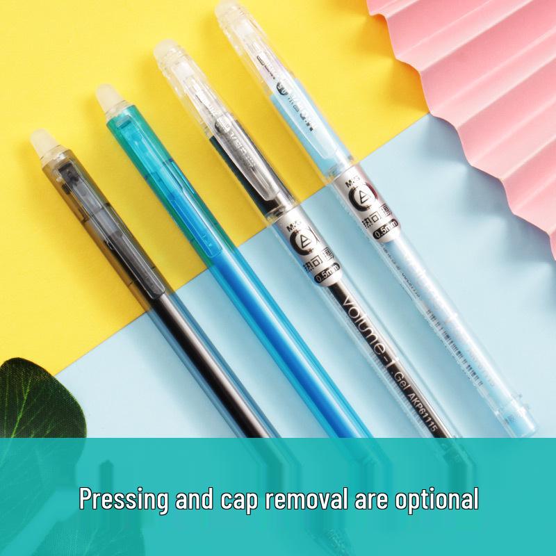Chen MG Guang 61115 0.5mm Heat Erasable Gel Pen - Red, Crystal Blue, Black for Primary Students