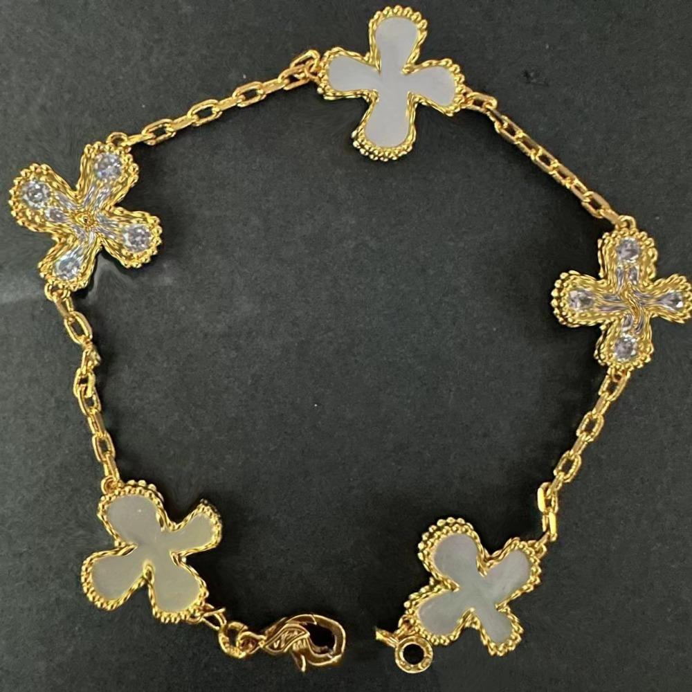 High Version Four-leaf Clover Bracelet Female Mother-of-pearl Agate Five-flower Ladies Bracelet