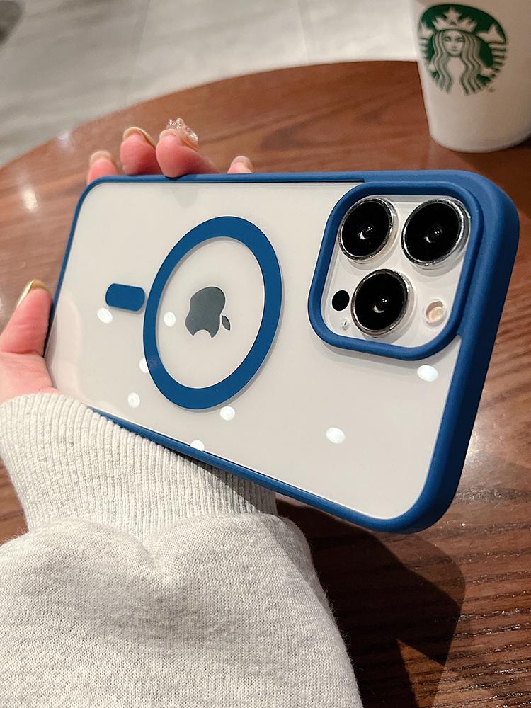 Colorful Transparent For Magsafe Magnetic Wireless Charging Case for iPhone 15 14 13 12 11 Pro Max Mini XS XR Hard Acrylic Cover